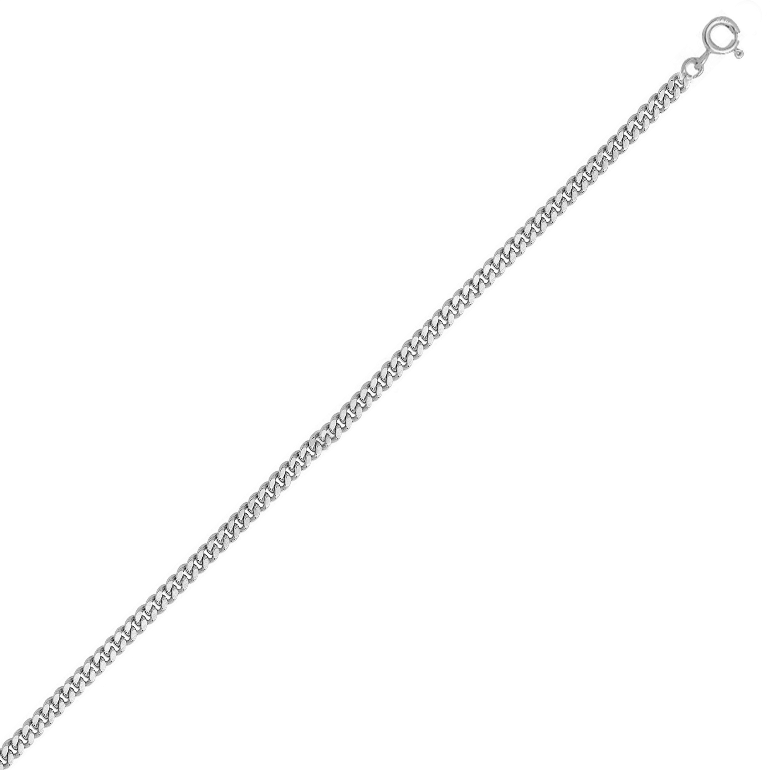 Gourmette Argent maille figaro deux diamants prénom découpé Or compris