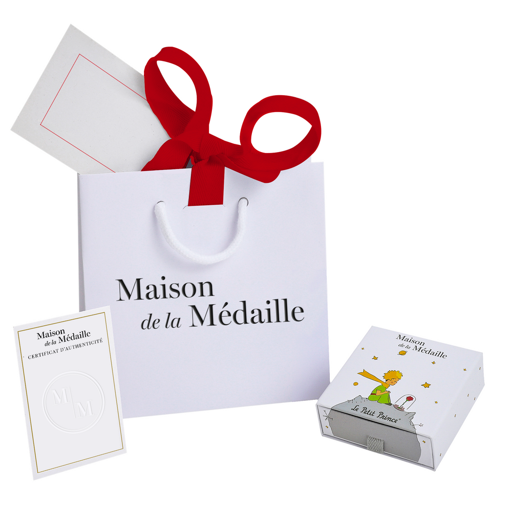 Photo de Médaille Petit Prince au renard  - Or blanc 18ct (3)