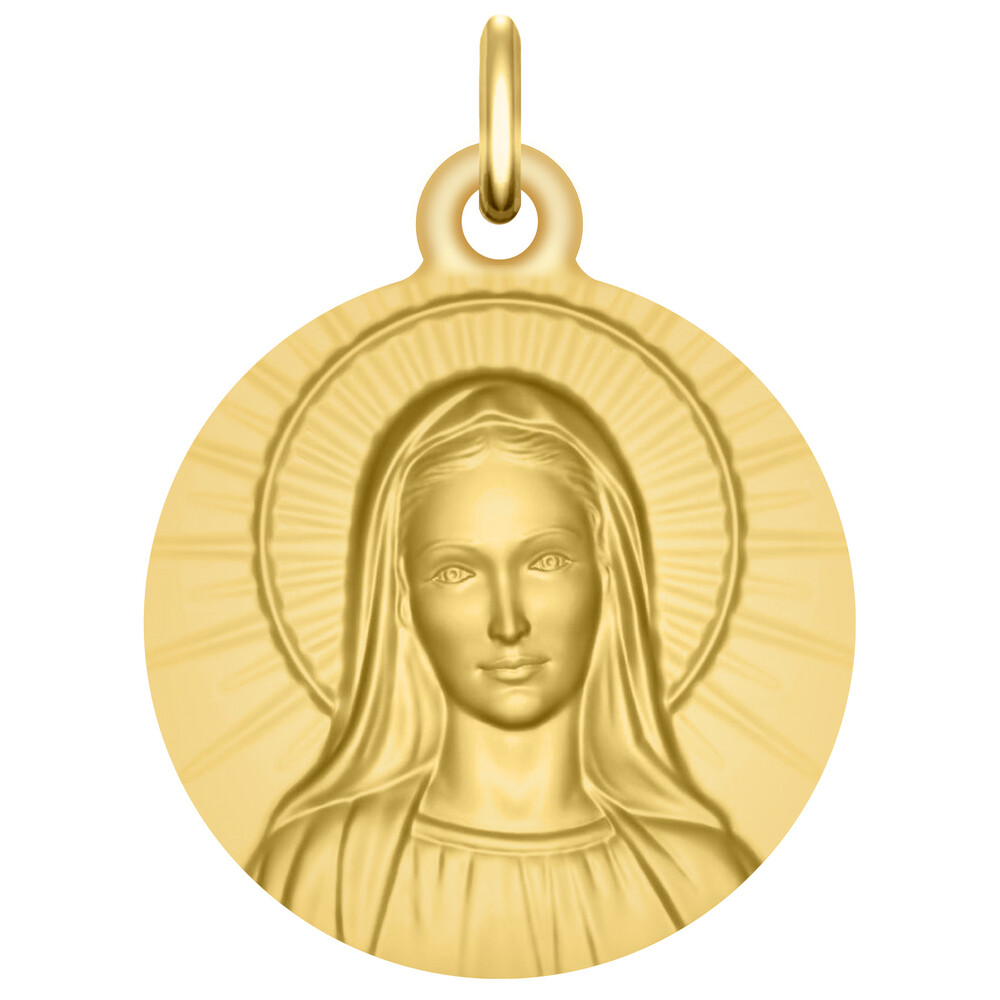 Photo de Médaille Vierge Solaire - Or jaune 18ct