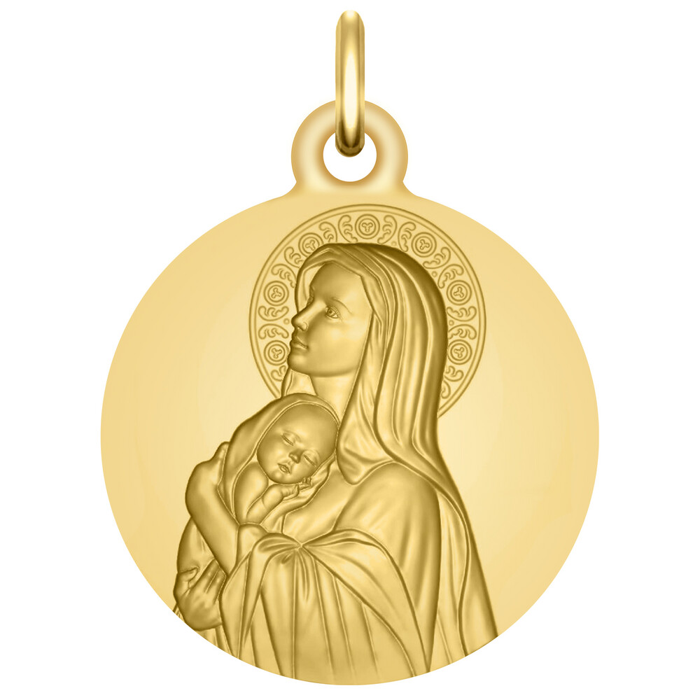 Photo de Médaille Vierge mère du créateur - Or jaune 18ct