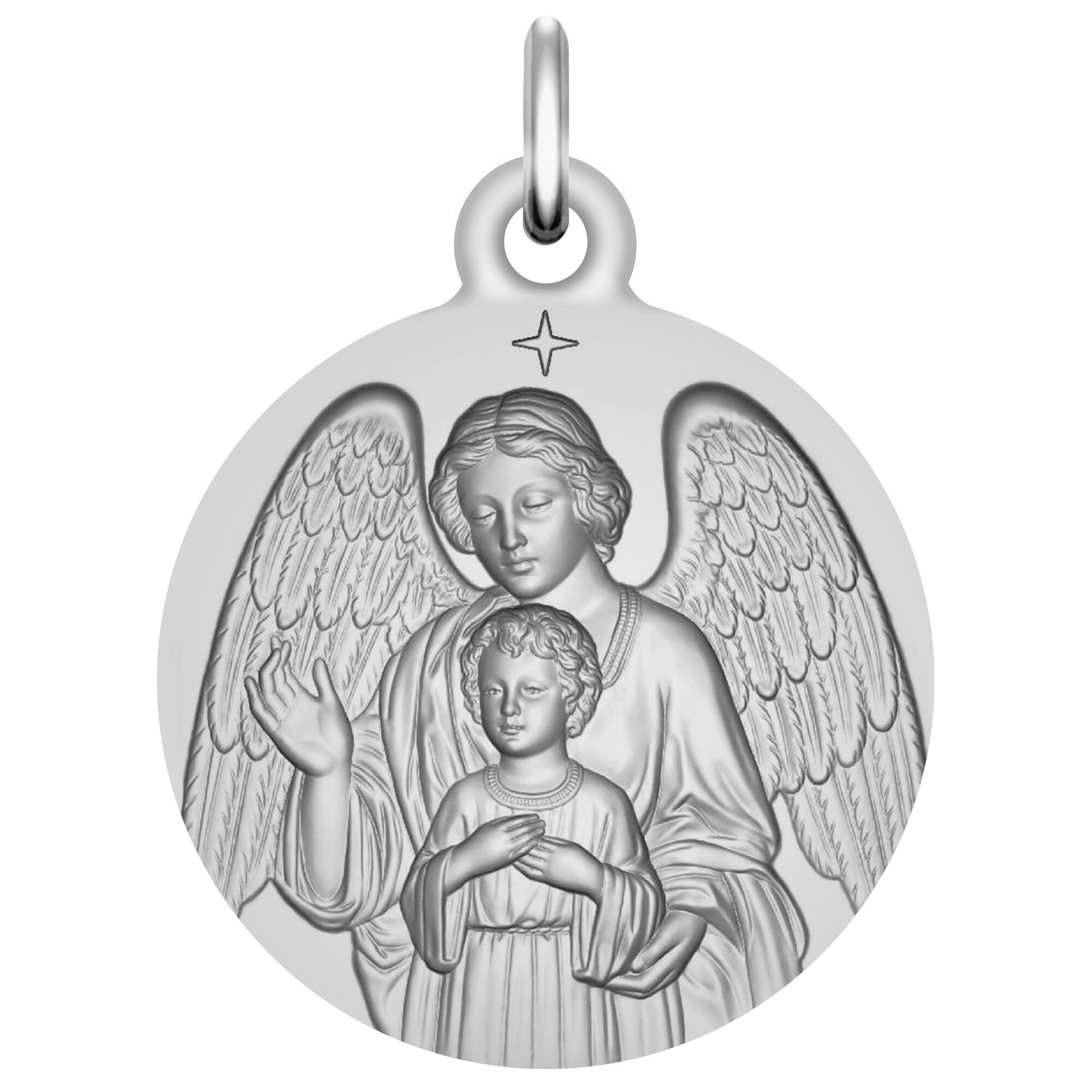 Médaille Ange gardien Argent massif · Maison de la Médaille