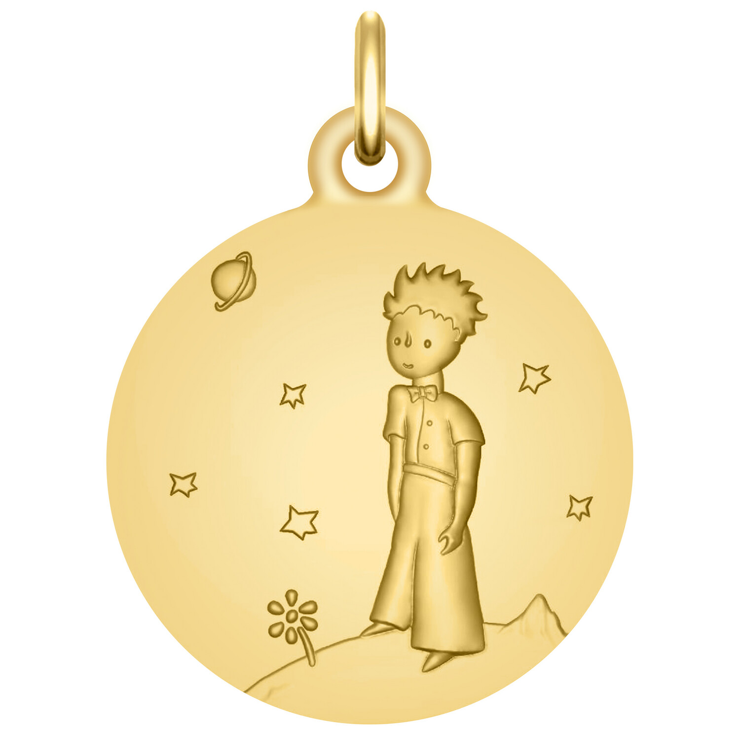 Médaille Petit Prince sur sa planète Or jaune 18ct · Maison de la