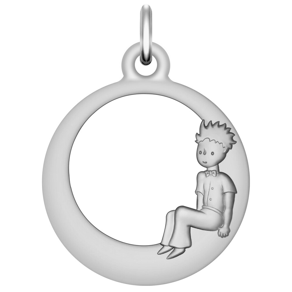 Photo de Médaille Petit Prince ajourée - Or blanc 9ct