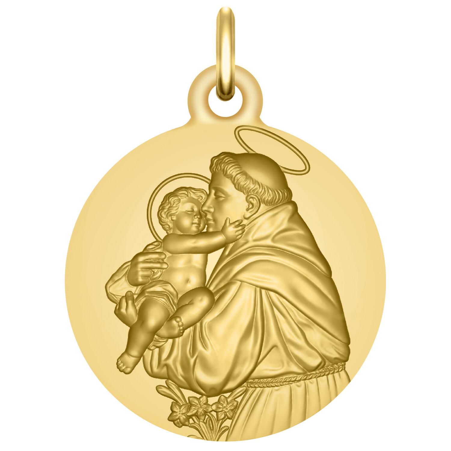 Médaille Saint Antoine de Padoue Or jaune 18ct · Maison de la Médaille