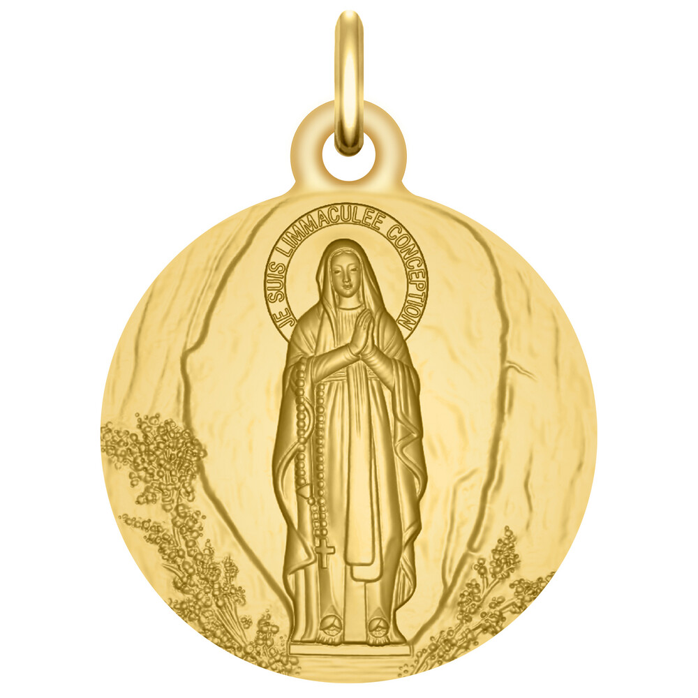 Photo de Médaille de Lourdes  - Or jaune 18ct