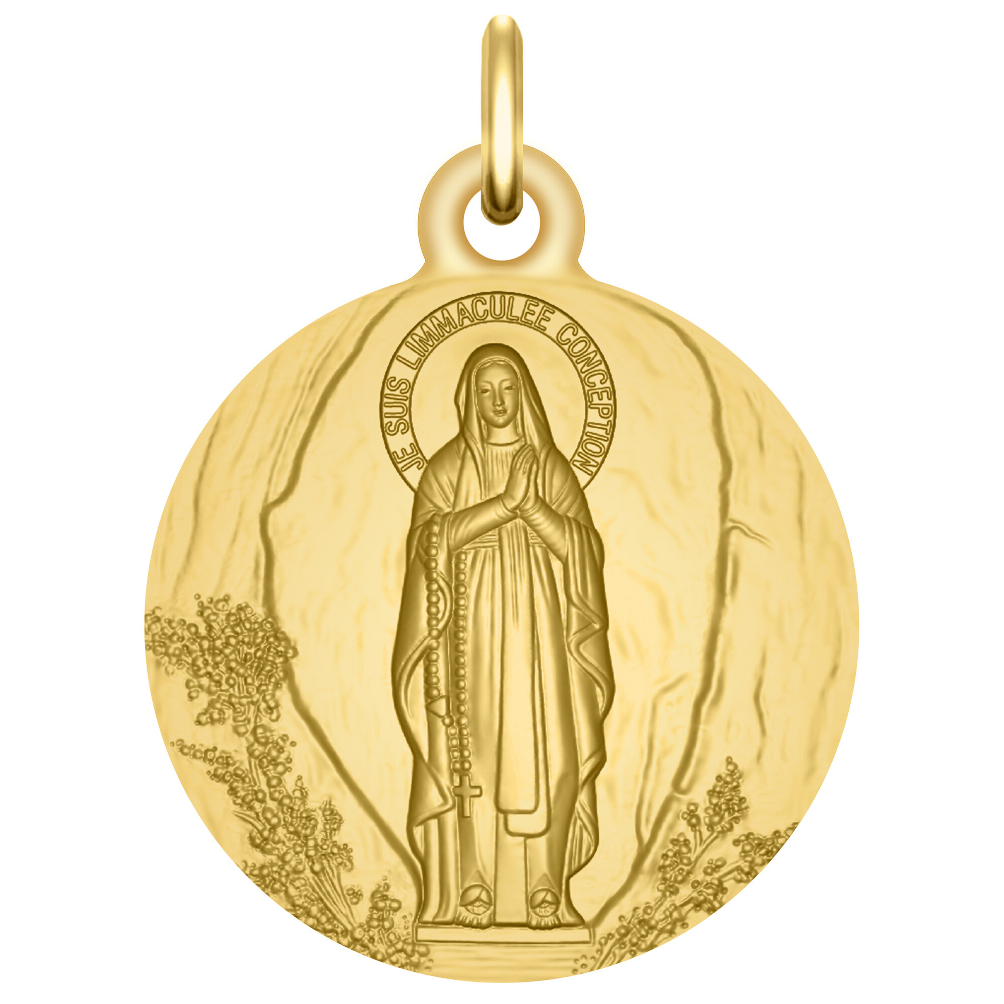 Médaille de Lourdes Immaculée Conception Or jaune 18ct · Maison de la Médaille