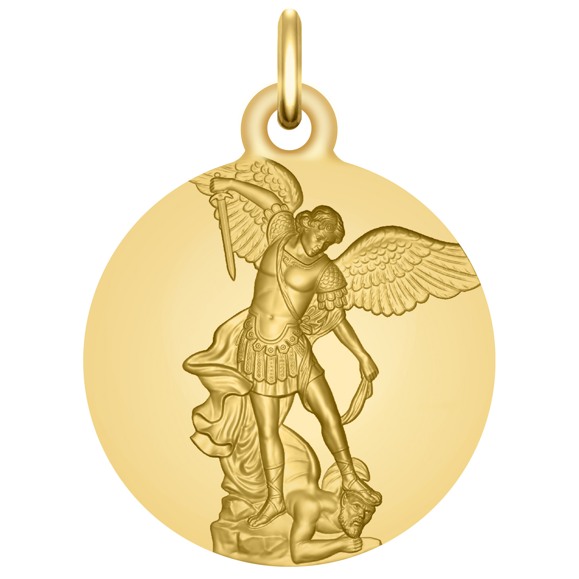 Médaille Saint Michel Archange Or jaune 18ct · Maison de la Médaille