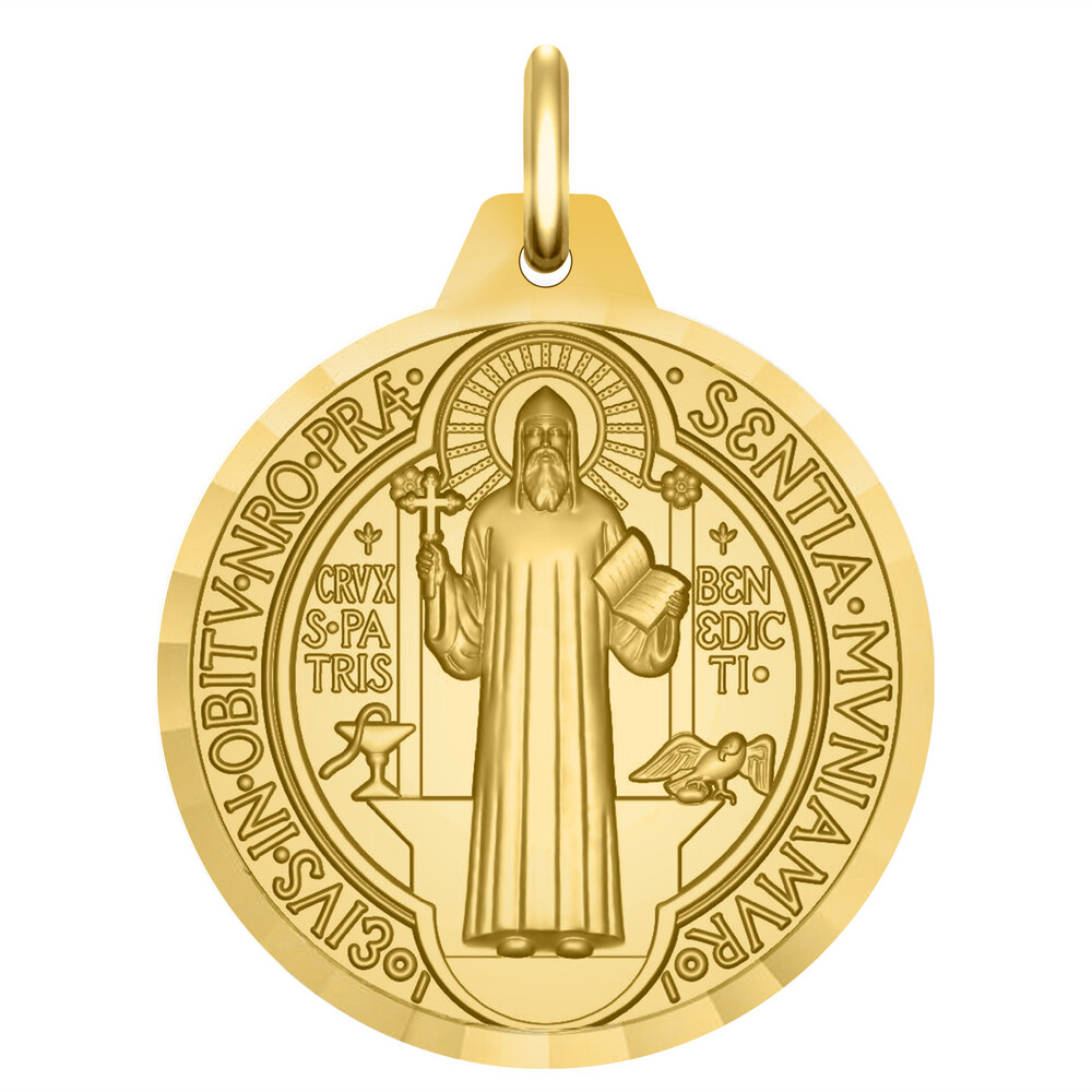 Photo de Médaille Saint Benoît  - Or jaune 18ct