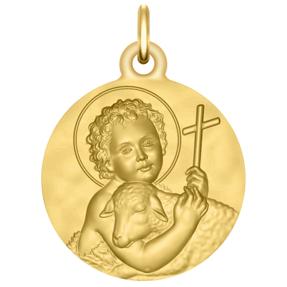 Photo de Médaille Saint Jean-Baptiste - Or jaune 18ct