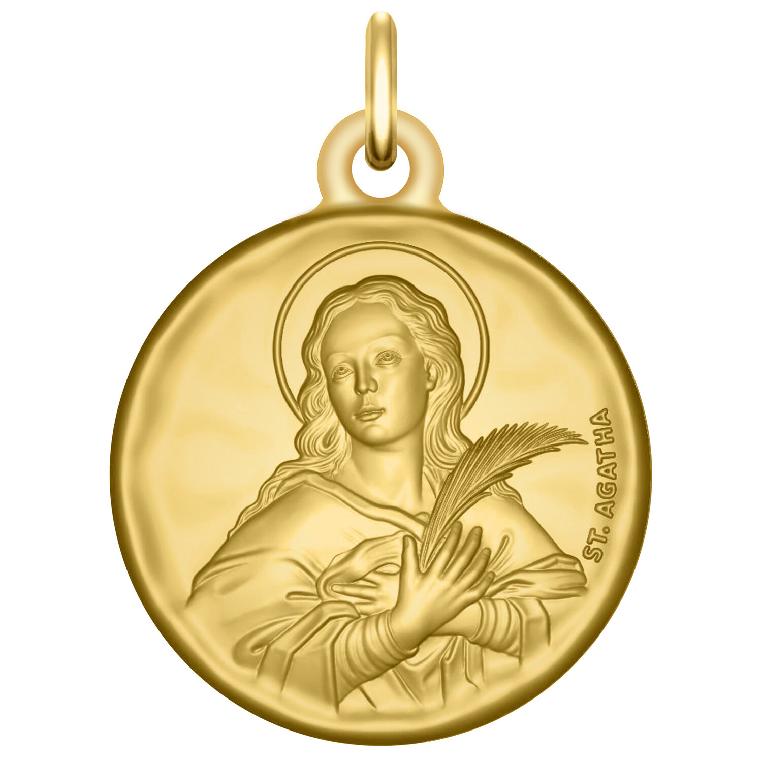 Médaille Sainte Agathe Or jaune 18ct · Maison de la Médaille