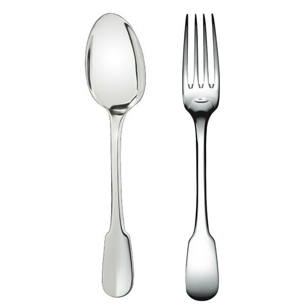 Ensemble de 10 Cuillères à Soupe Christofle Modèle Cluny Uniplat Métal Argenté