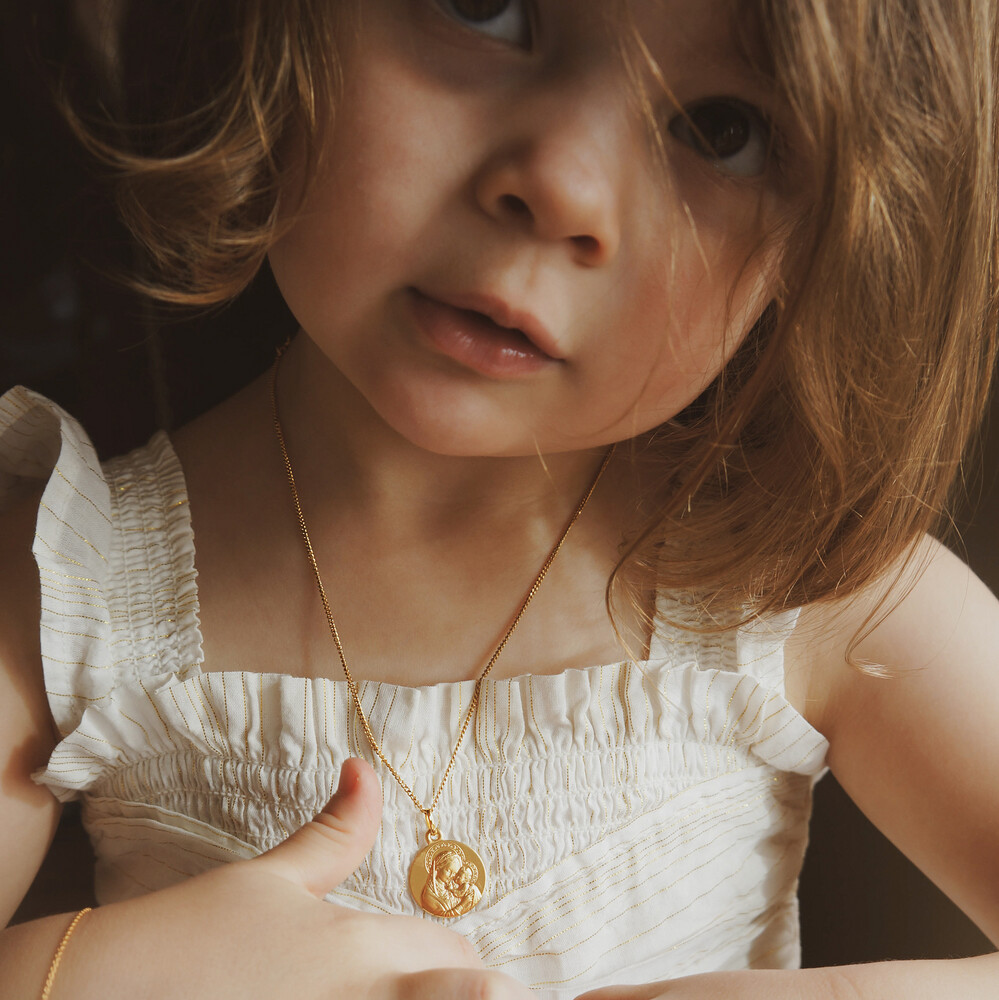 Photo de Médaille Vierge à l'enfant de Botticelli - Or jaune 9ct