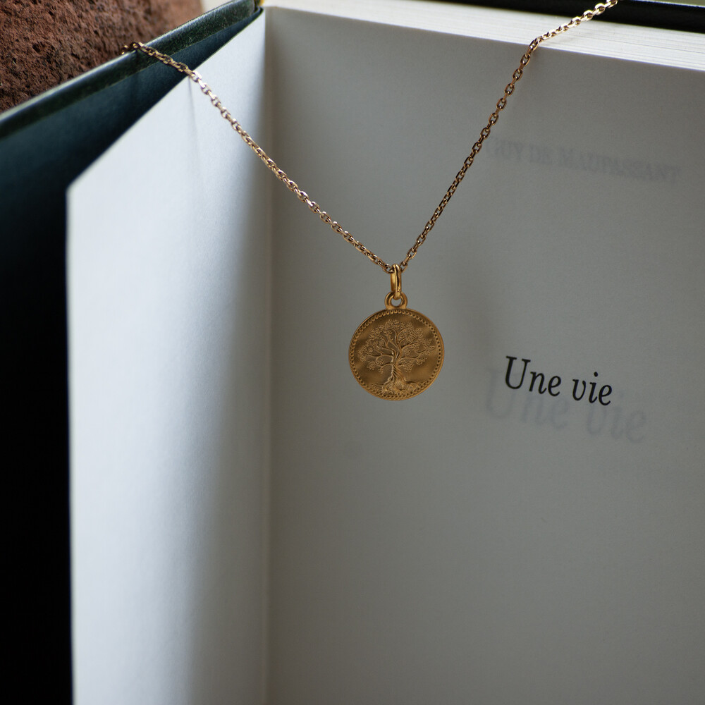 Photo de Médaille Arbre de vie Perlée - Or jaune 9ct (4)