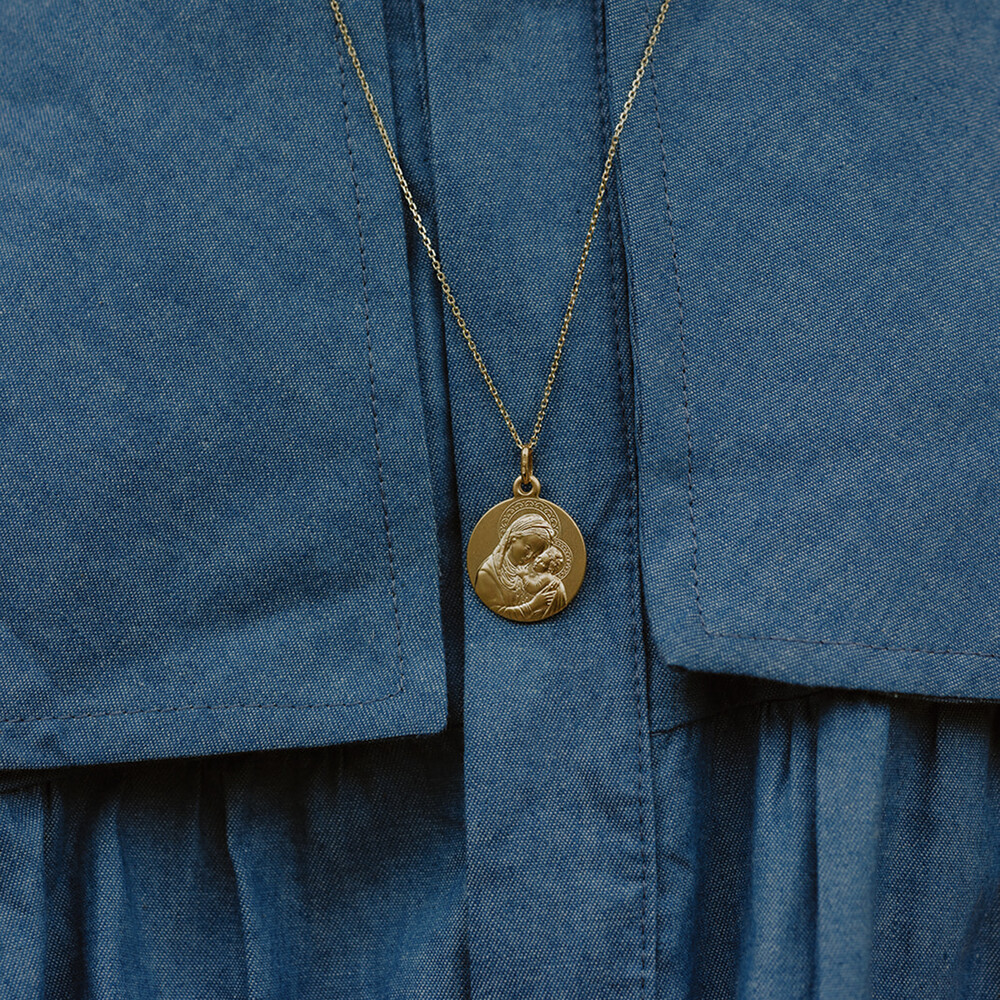 Photo de Médaille Vierge à l'enfant de Botticelli - Or jaune 18ct