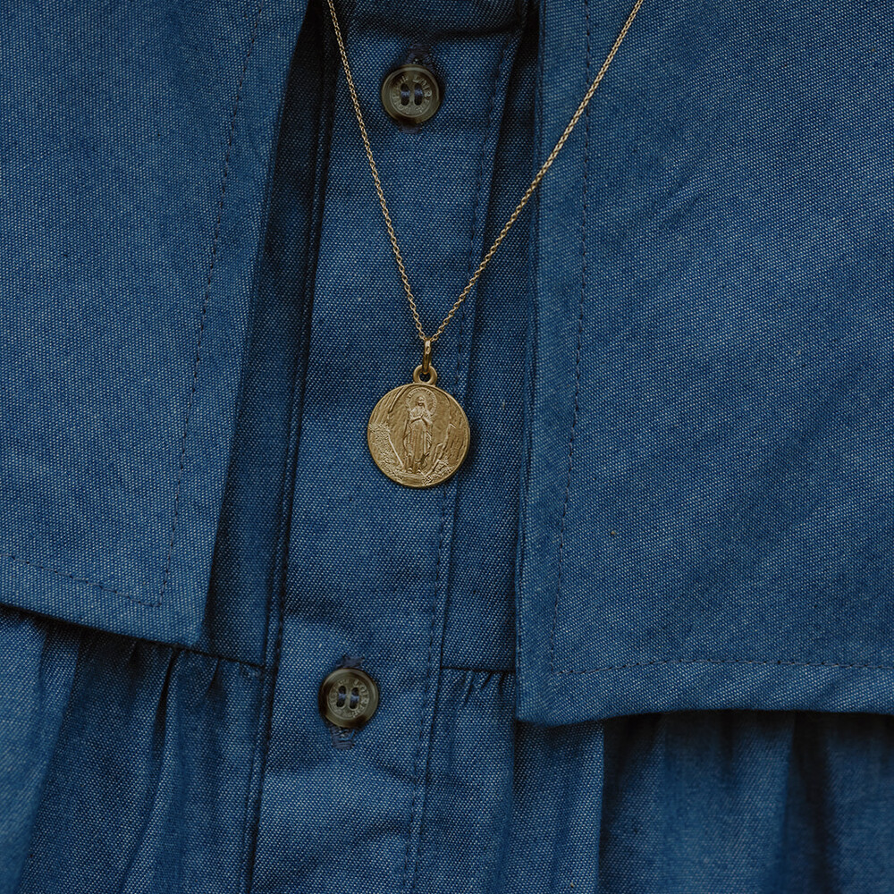 Photo de Médaille de Lourdes -  Immaculée Conception - Or jaune 9ct