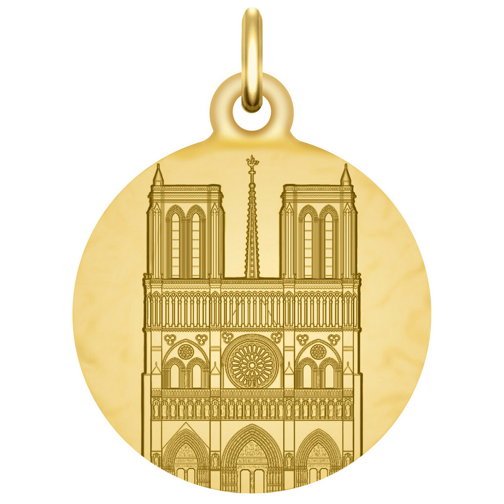 Photo de Médaille ND Paris recto/verso - Argent Doré 