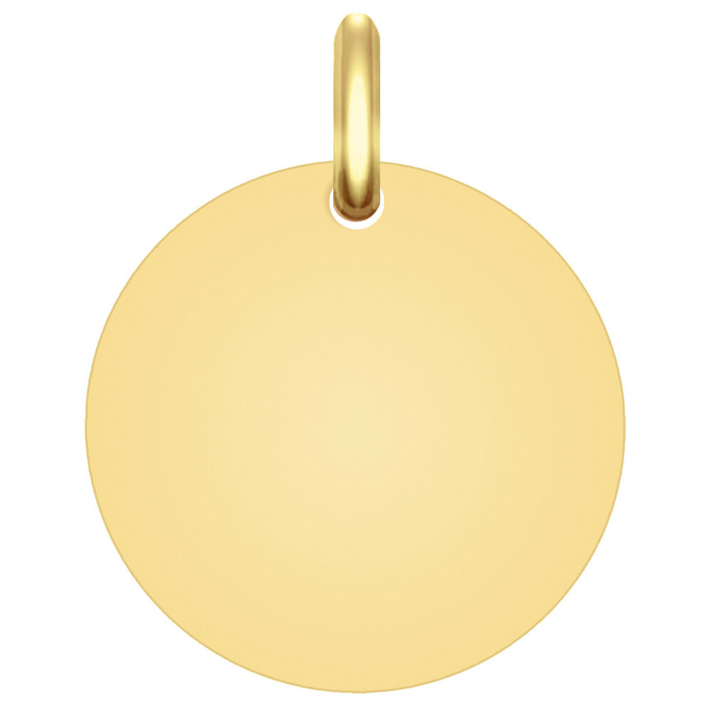 Photo de Pendentif médaille ronde - Or jaune 9ct