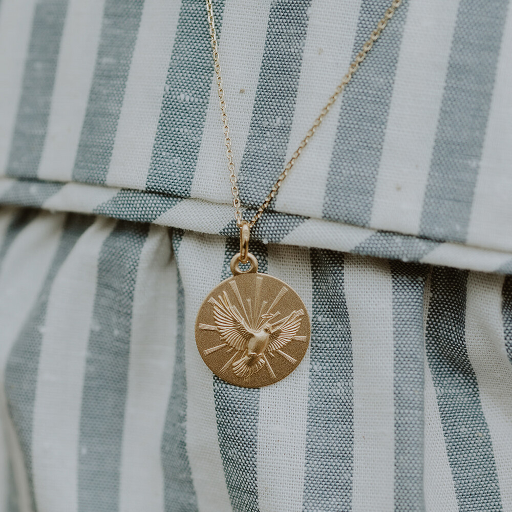 Photo de Médaille Colombe - Or jaune 9ct