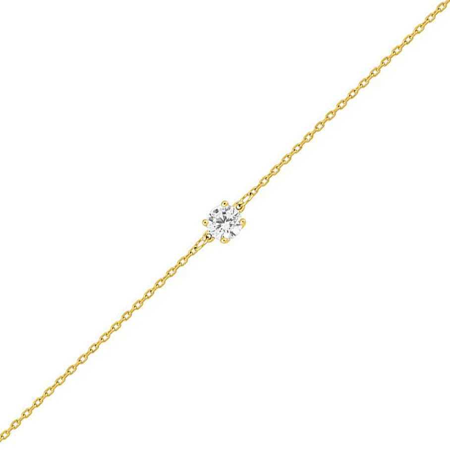 Photo de Bracelet oxyde serti griffes - Or jaune 9ct