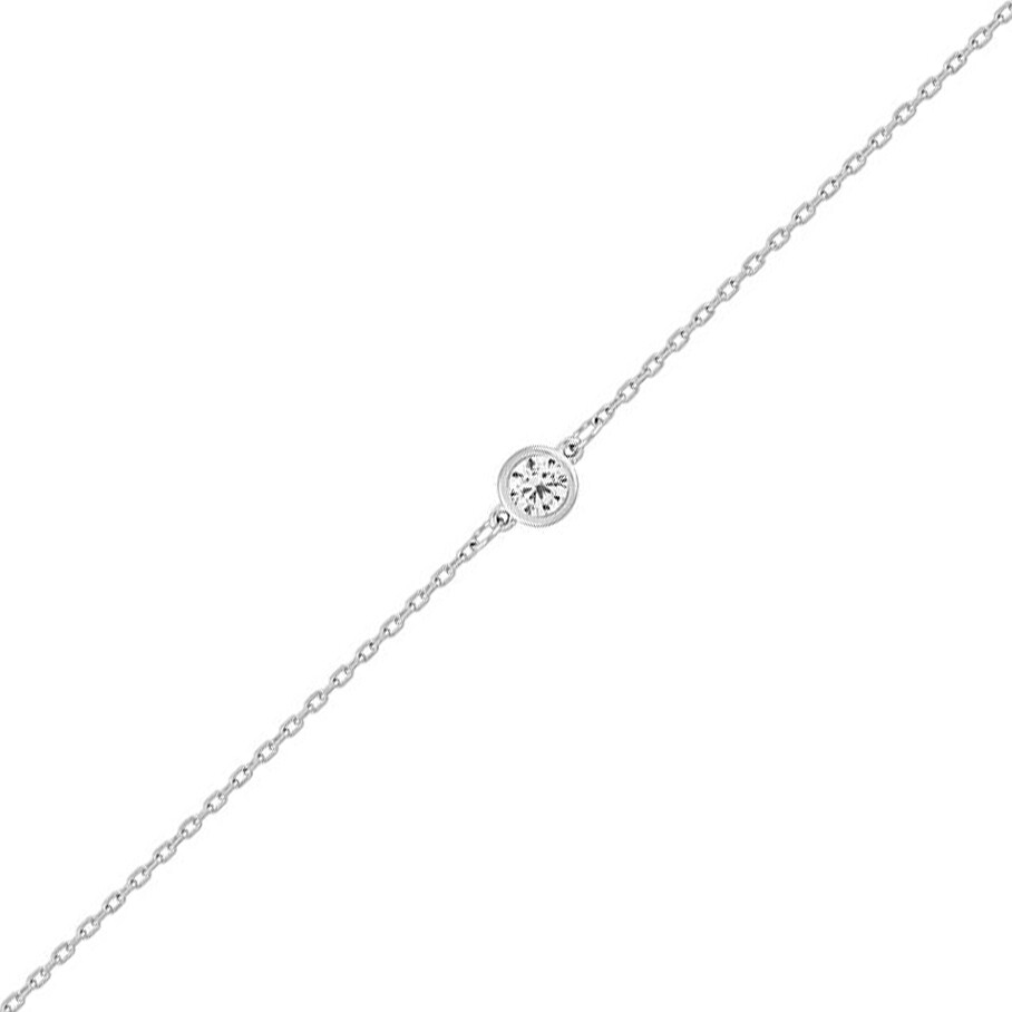 Photo de Bracelet oxyde rond - Or blanc 9ct