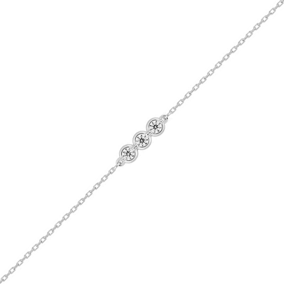 Photo de Bracelet oxydes - Or blanc 9ct