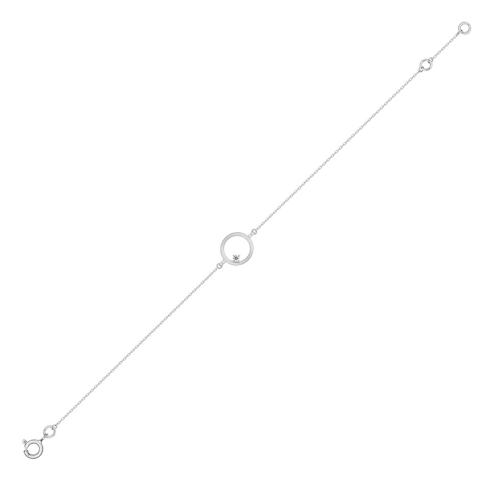 Photo de Bracelet oxyde cercle - Or blanc 9ct