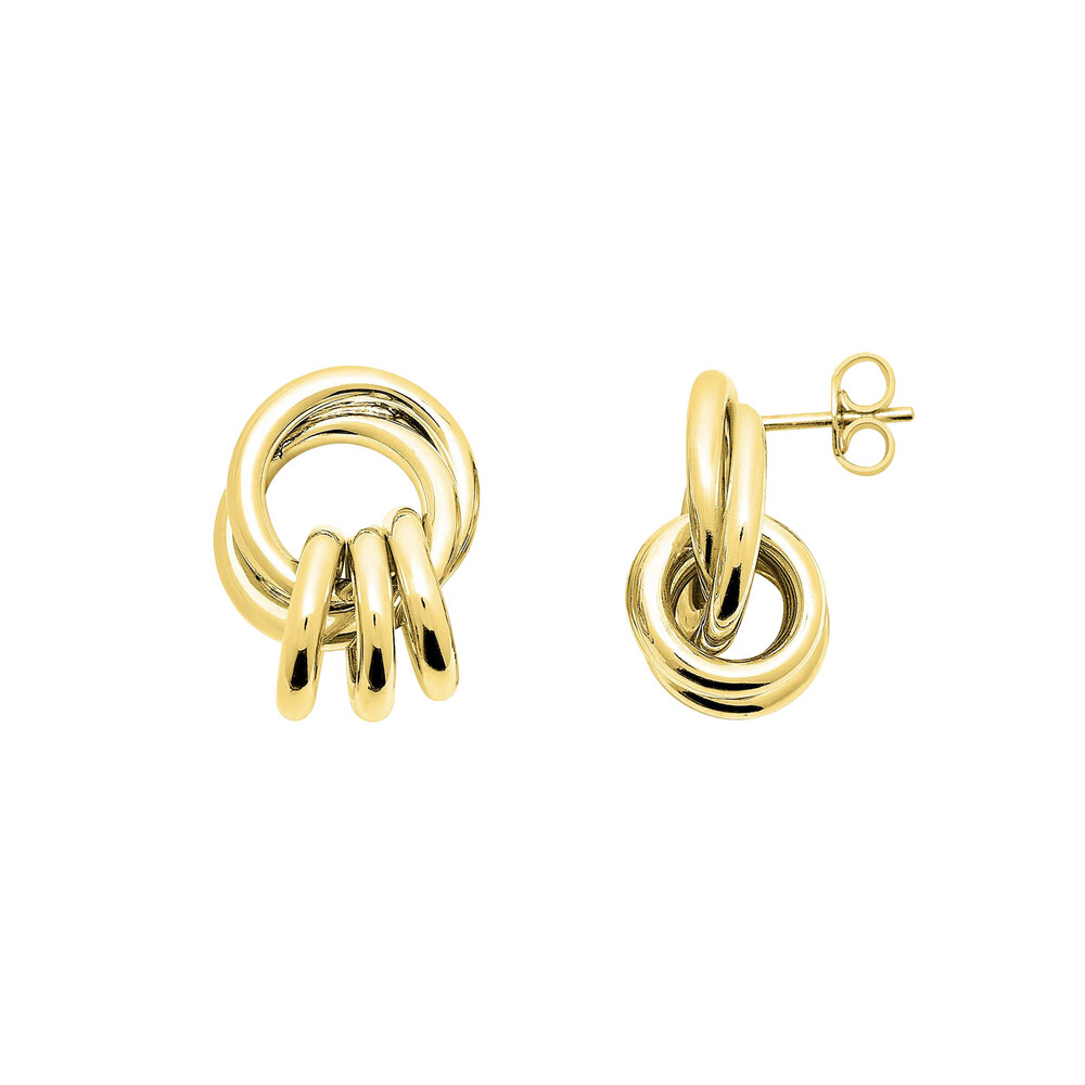 Photo de Boucles d’oreilles Harmonie - Puce - Or jaune 18 carats