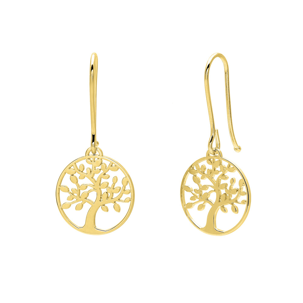 Photo de Boucles d’Oreilles Arbre de Vie – Or Jaune 18ct