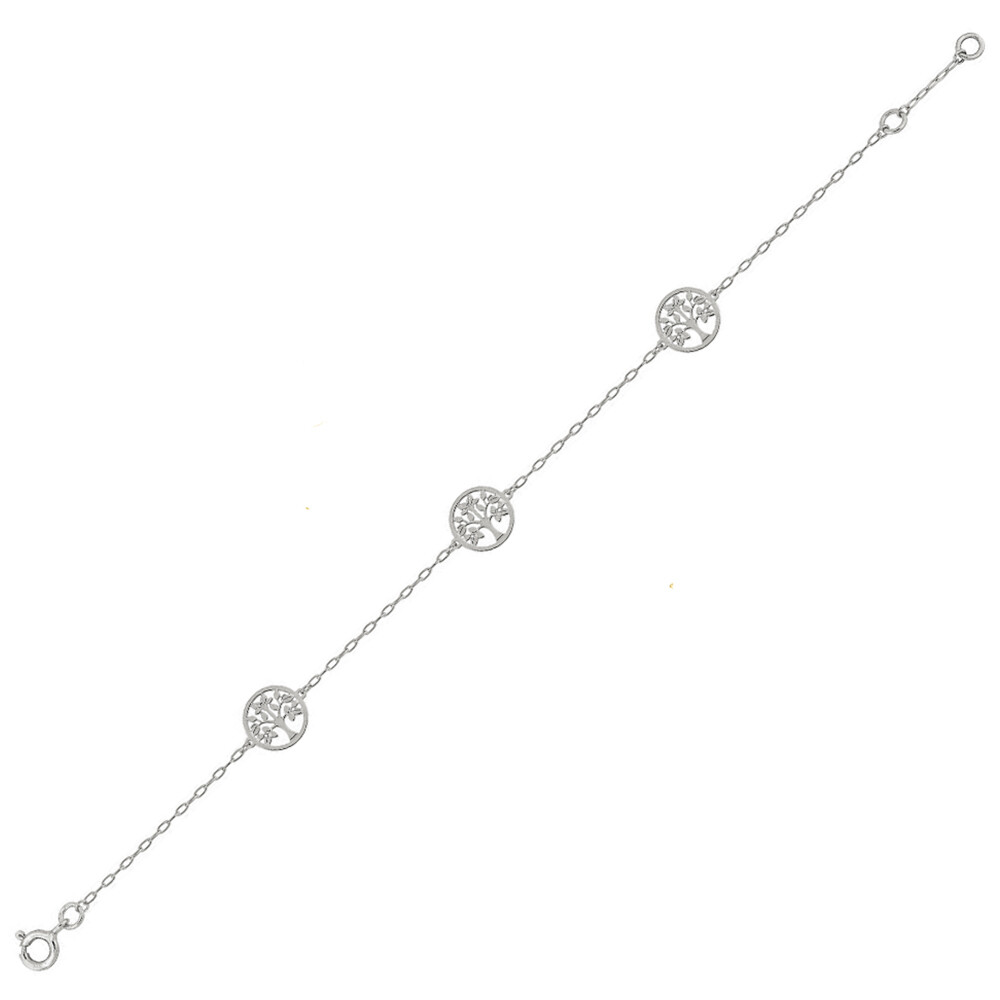 Photo de Bracelet Arbre de Vie Perlée - Or Blanc 18ct