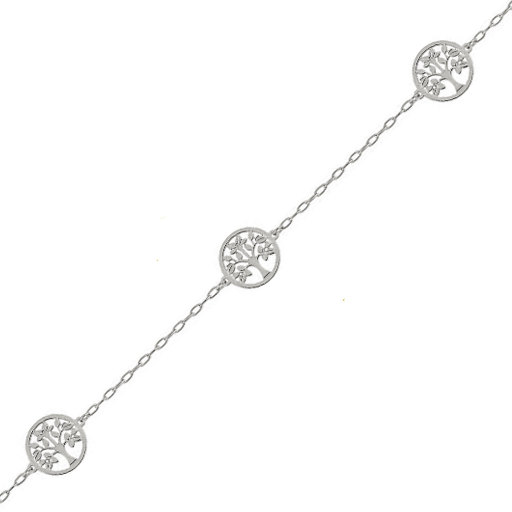 Photo de Bracelet Arbre de Vie Perlée - Or Blanc 18ct
