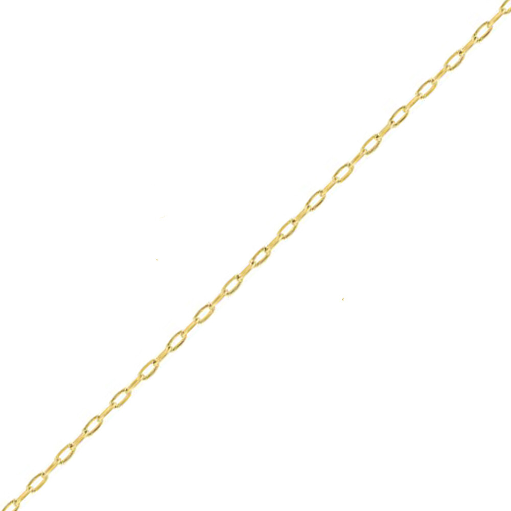 Photo de Chaine forçat allongée - Or jaune 9ct