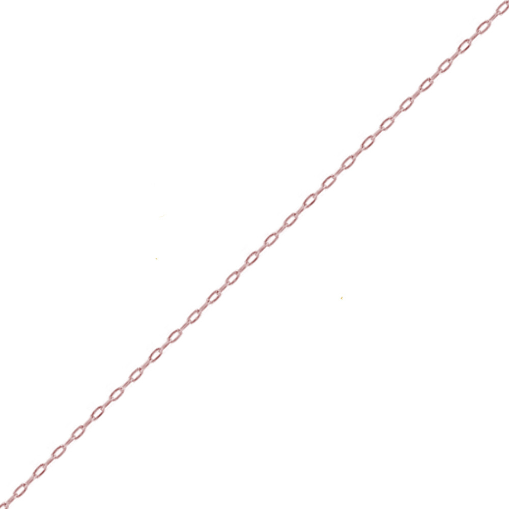 Photo de Chaine forçat allongée - Or rose 18ct