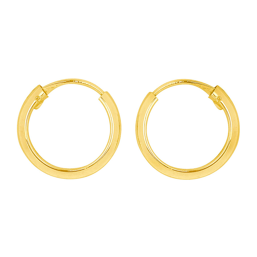 Photo de Boucles d'oreilles - créoles - 2mm - Or jaune 9ct