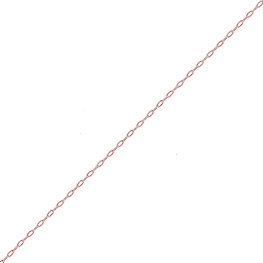 Photo de Chaine forçat allongée - Or rose 9ct