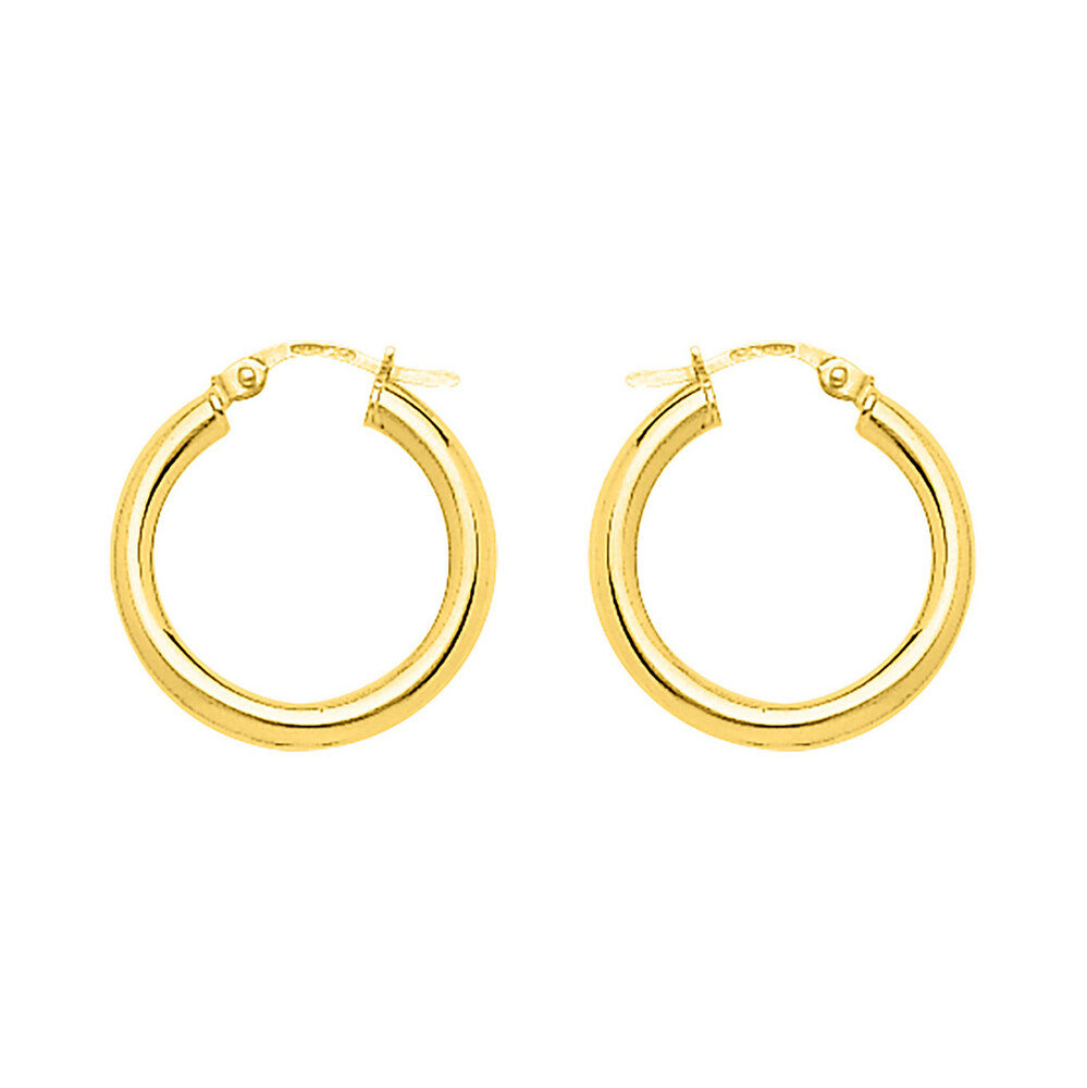 Photo de Boucles d'oreilles - créoles - 3mm - Or jaune 9ct