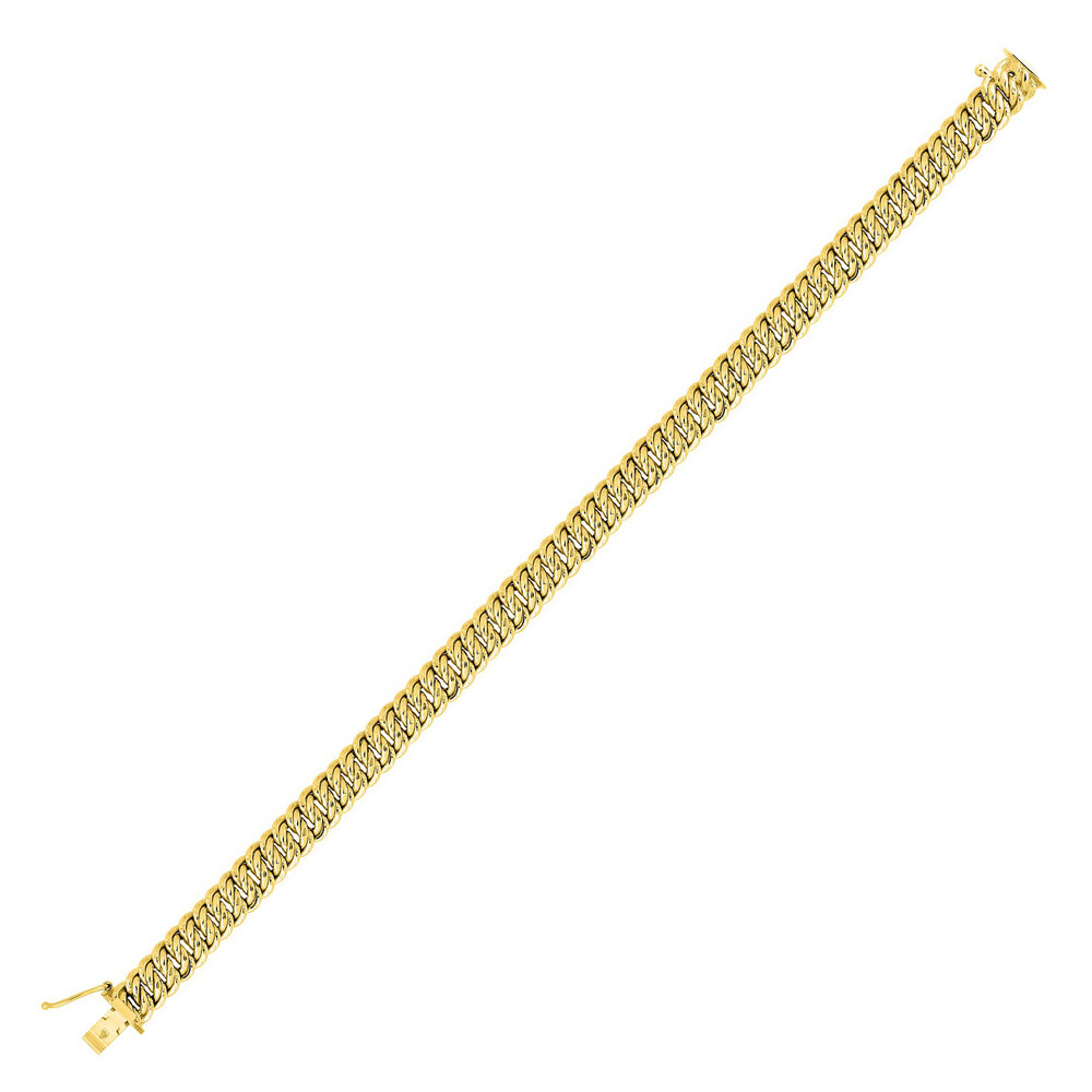 Photo de Bracelet maille Américaine 7,5mm - Or Jaune 9ct