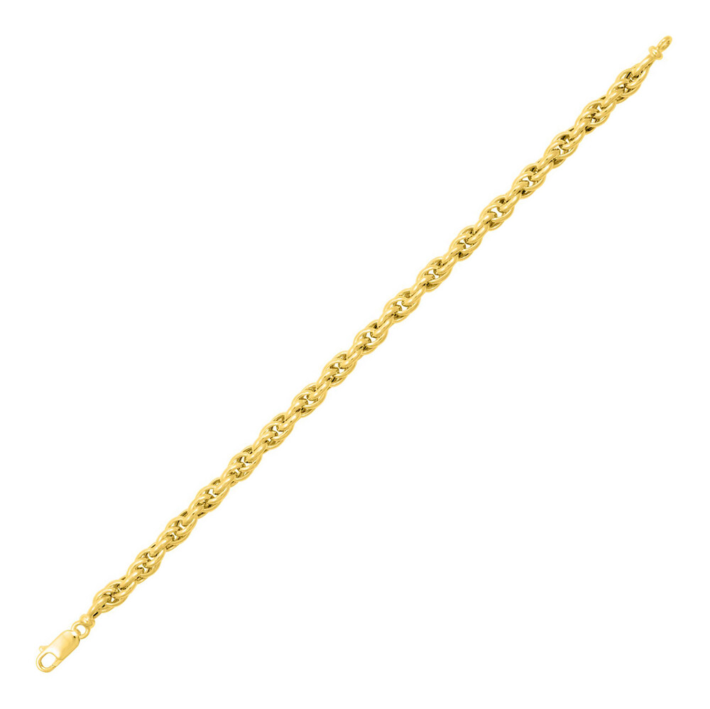 Photo de Bracelet maille forçat double - Or Jaune 9ct