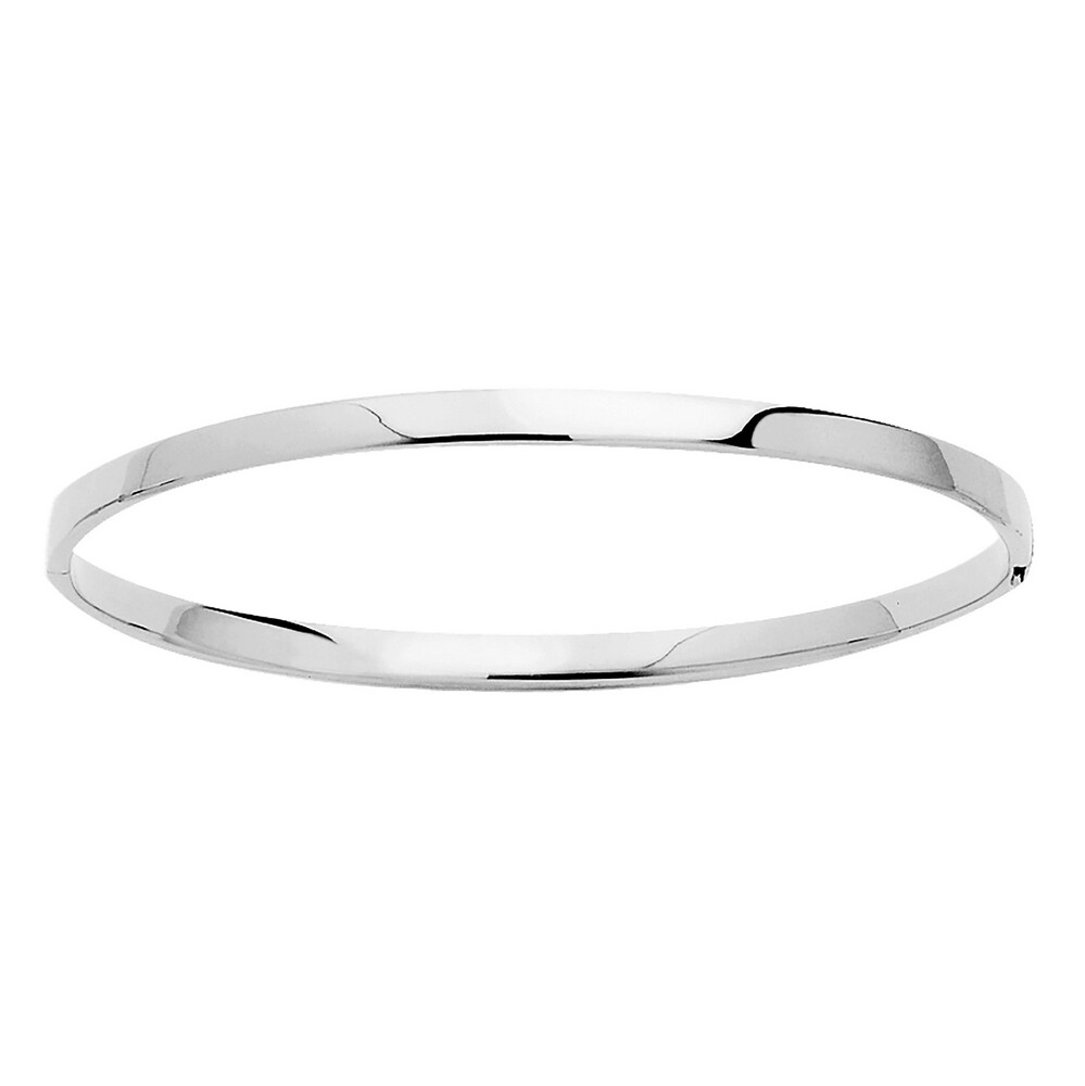 Photo de Jonc Ouvrant rectangle 4mm – Or Blanc 9ct