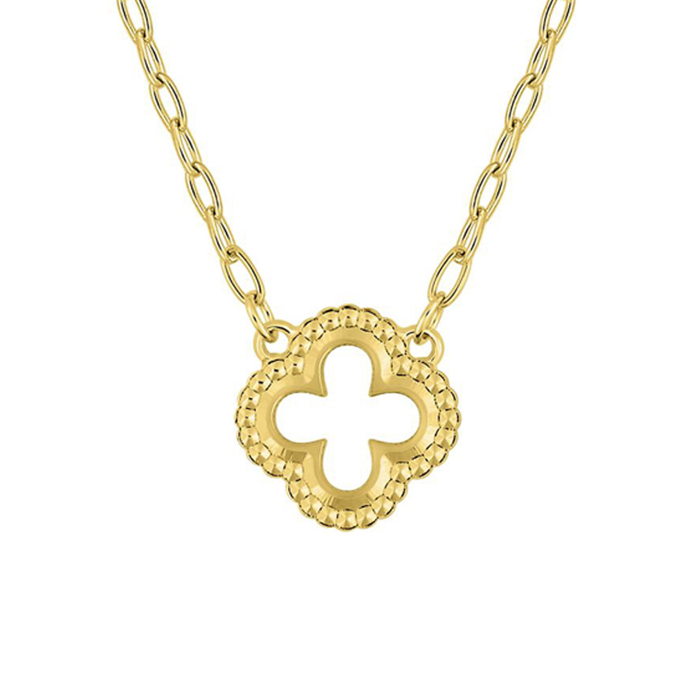Photo de Collier Croix Ajourée - Or jaune 9ct