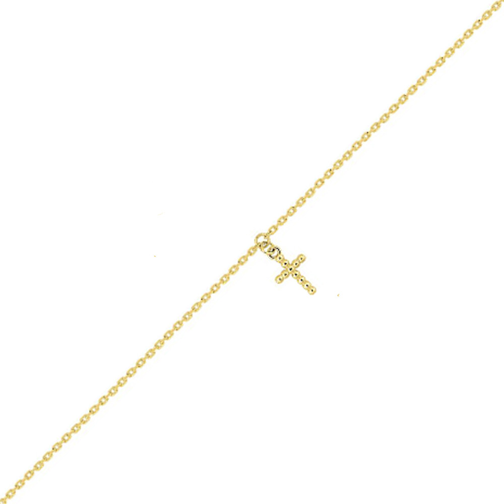 Photo de Bracelet Croix - Or jaune 9ct