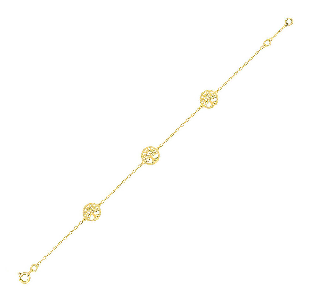 Photo de Bracelet Arbre de Vie Perlée – Or Jaune 18ct
