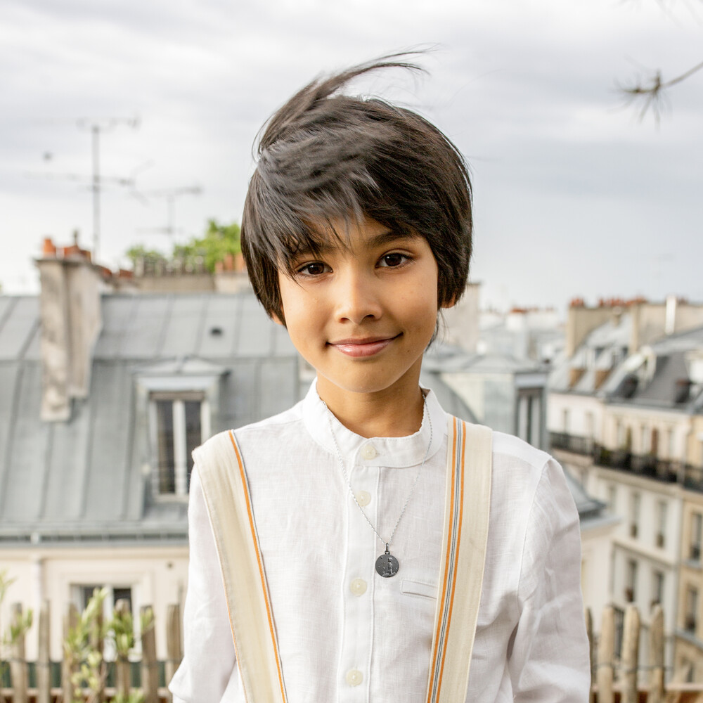 Photo de Médaille Petit Prince sur sa planète - Argent massif
