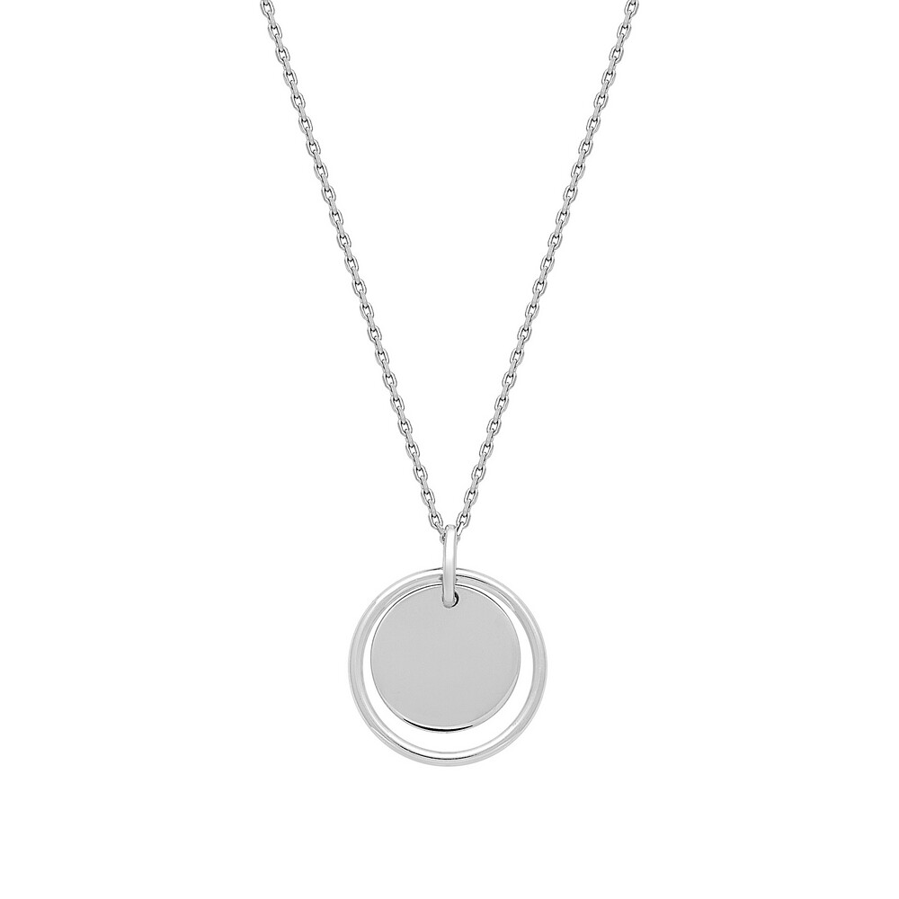 Photo de Collier Cercle Double – Argent Massif