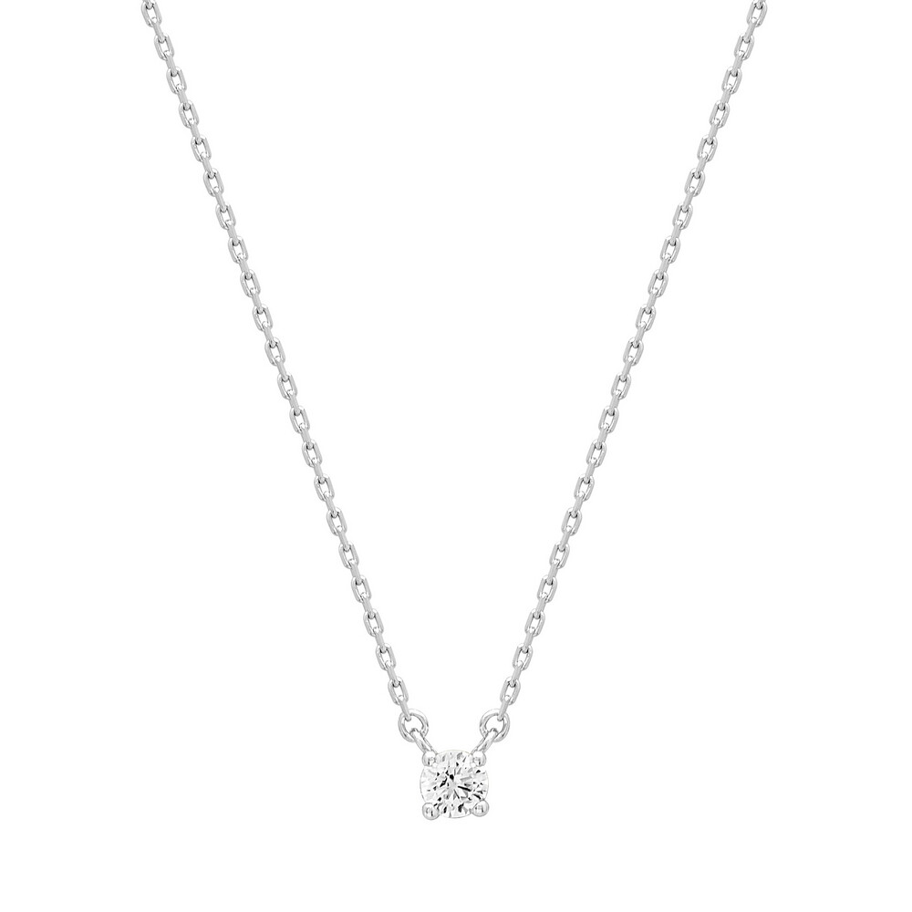 Photo de  Collier Solitaire - Argent massif