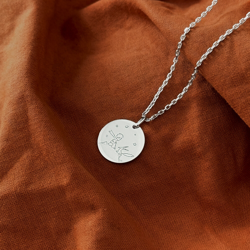 Photo de Médaille Petit Prince au renard - Argent massif