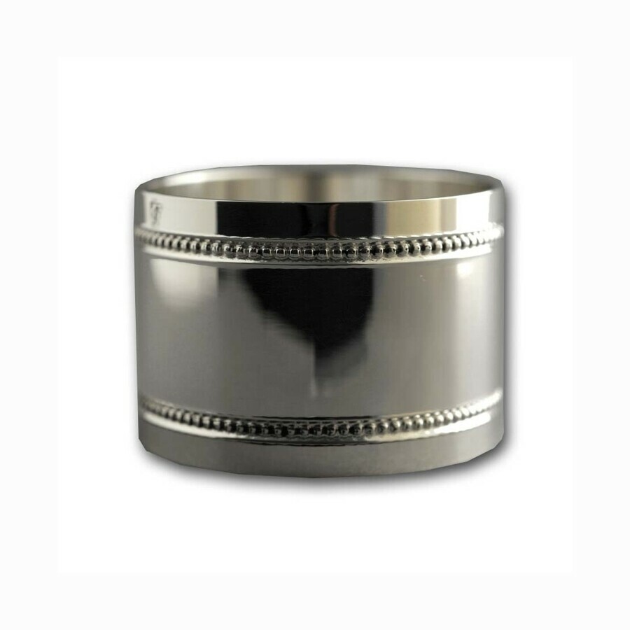 Photo de Rond de serviette évasé Perles - Argent massif