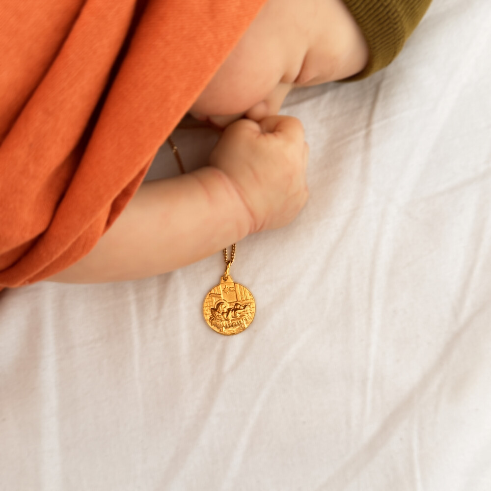 Photo de Médaille Jésus étoile du berger - Or jaune 18ct