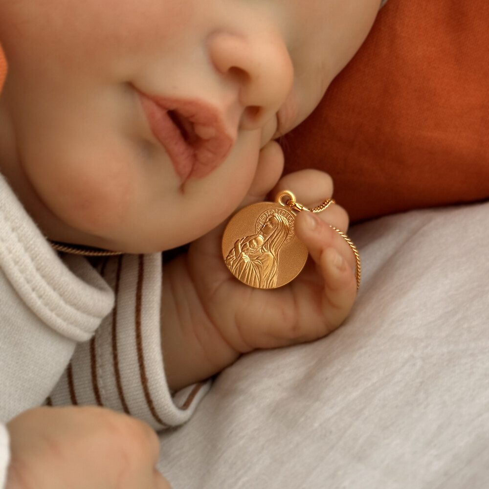 Photo de Médaille Vierge mère du créateur - Or jaune 18ct