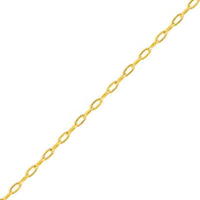 Photo de Chaine forçat allongée - Or jaune 18ct