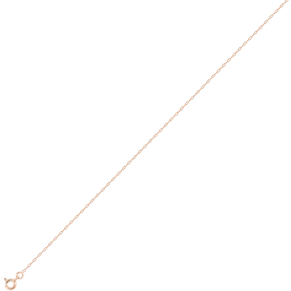 Photo de Chaine forçat allongée - Or rose 9ct